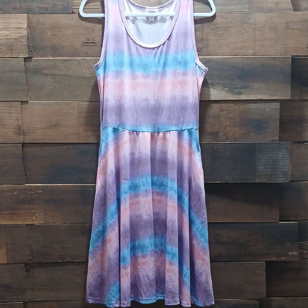 Vibrant Tie-Dye Sleeveless Dress